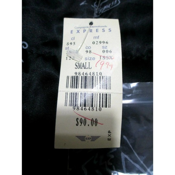 NWT $90 EXPRESS Womens Jacket Black Nylon MOTO Cropped Zip Size S - Picture 5 of 11